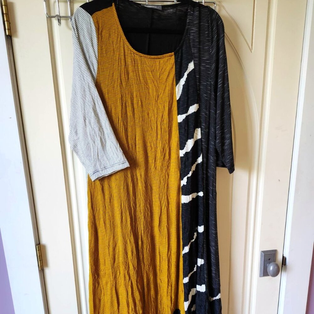 Alembika -Jill Crinkle Swing Dress, Yellow